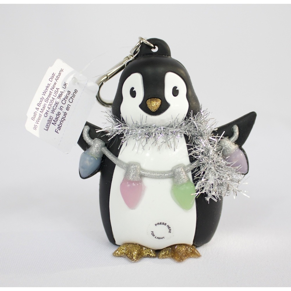 Bath & Body Works PocketBac Holder Clip Penguin Lights Garland NWT NO LIGHTS‎